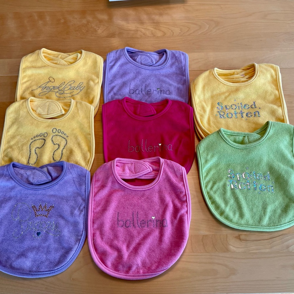 New Koala Baby Bibs Terry Cloth Embellished Rhinestone Wholesale Bulk Lot Of 12